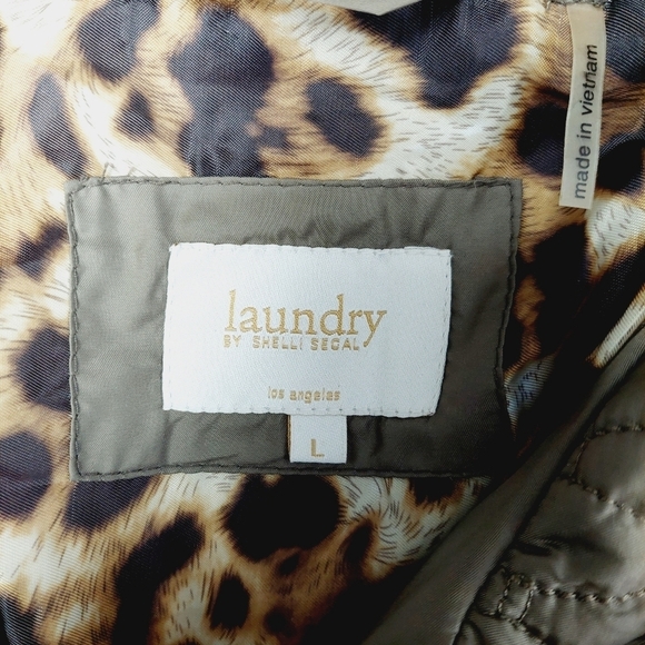 Laundry By Shelli Segal Brown Long Sleeve Zip Up Puffer Jackets Z8 - Picture 6 of 9